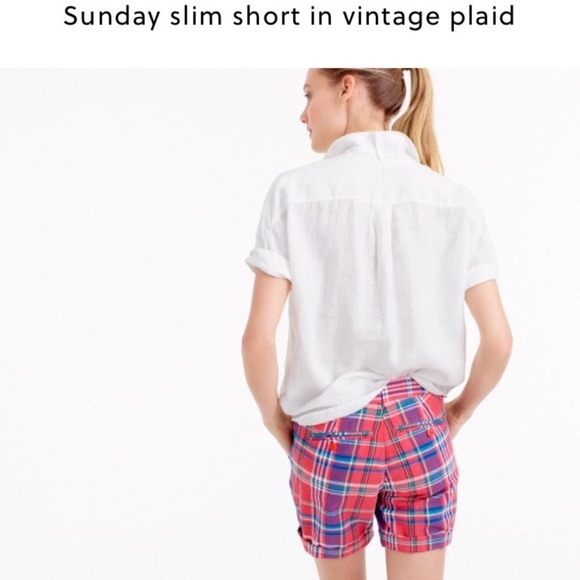 J. Crew Sunday Slim Short in Vintage Plaid - Picture 8 of 9